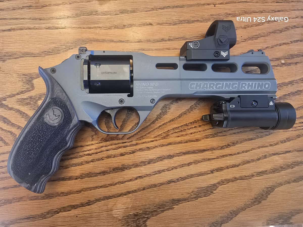 Light and red dot not included but can be for an additional $100!