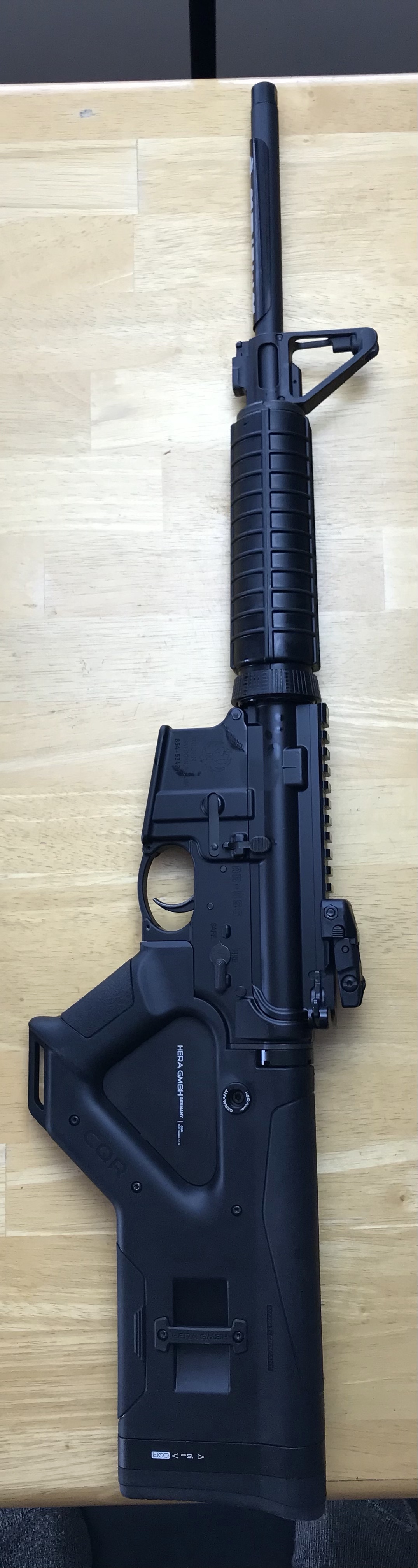 New In Box Ruger AR 556 CA Compliant With Hera CQR Featureless Stock 