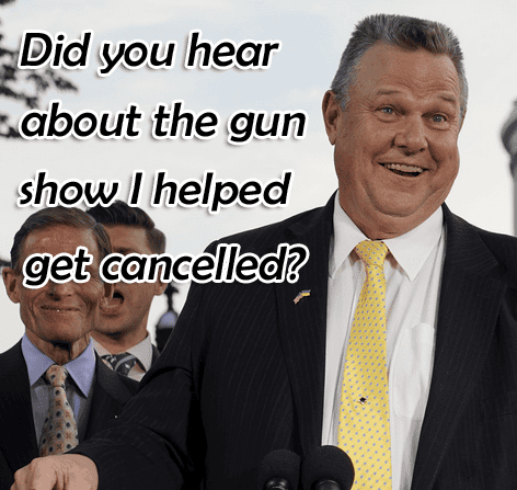 Hamilton MT gun show cancelled due to the new BATFE regulation that Jon Tester voted for