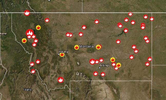 Current Wildfire Information and Year To Date Drought Monitor Maps For Montana