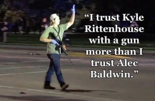 Facebook blocking users for sharing meme stating they trust Kyle Rittenhouse more than Alec Baldwin with a gun