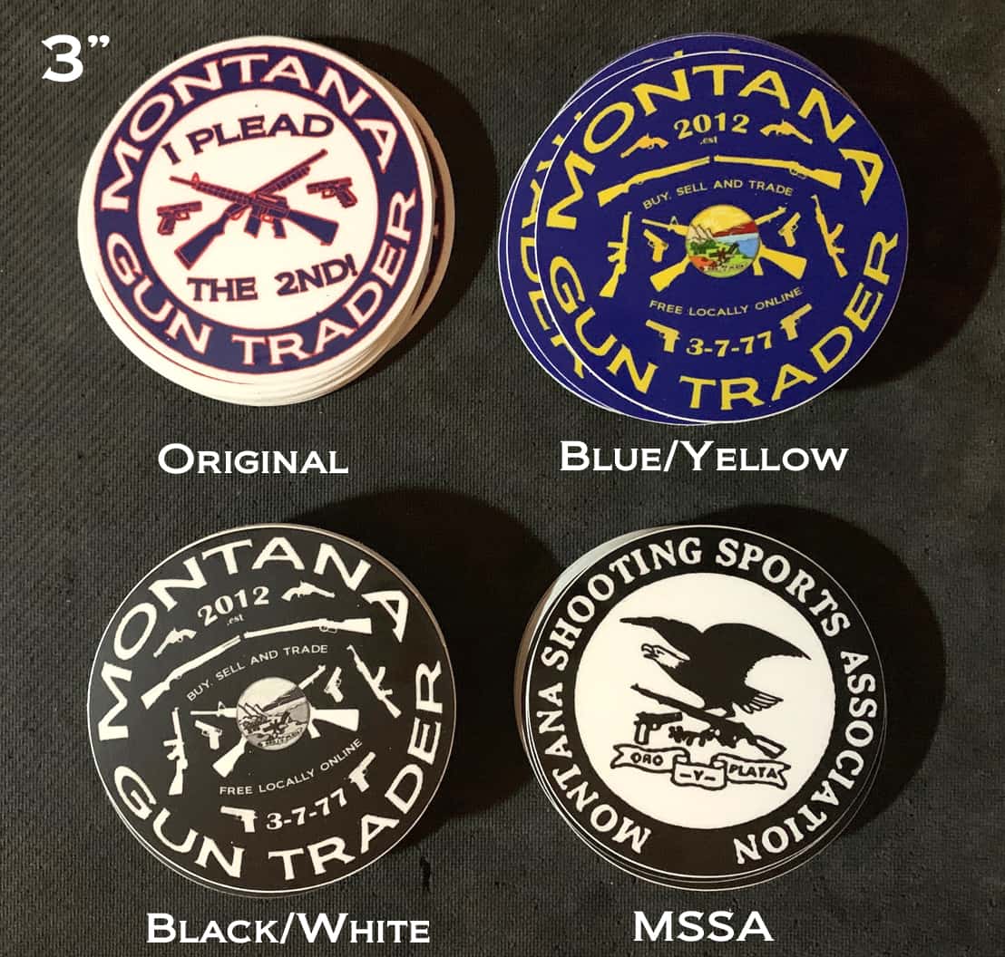 Get Free Montana Gun Trader and Free Montana Shooting Sports Association Bumper Stickers Here