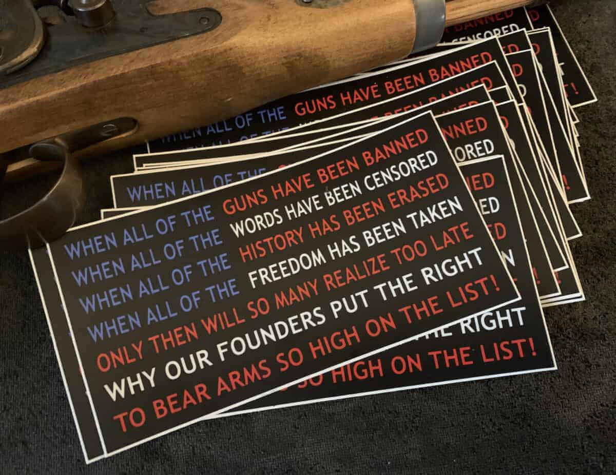 When All Of The Guns Have Been Banned Flag Sticker