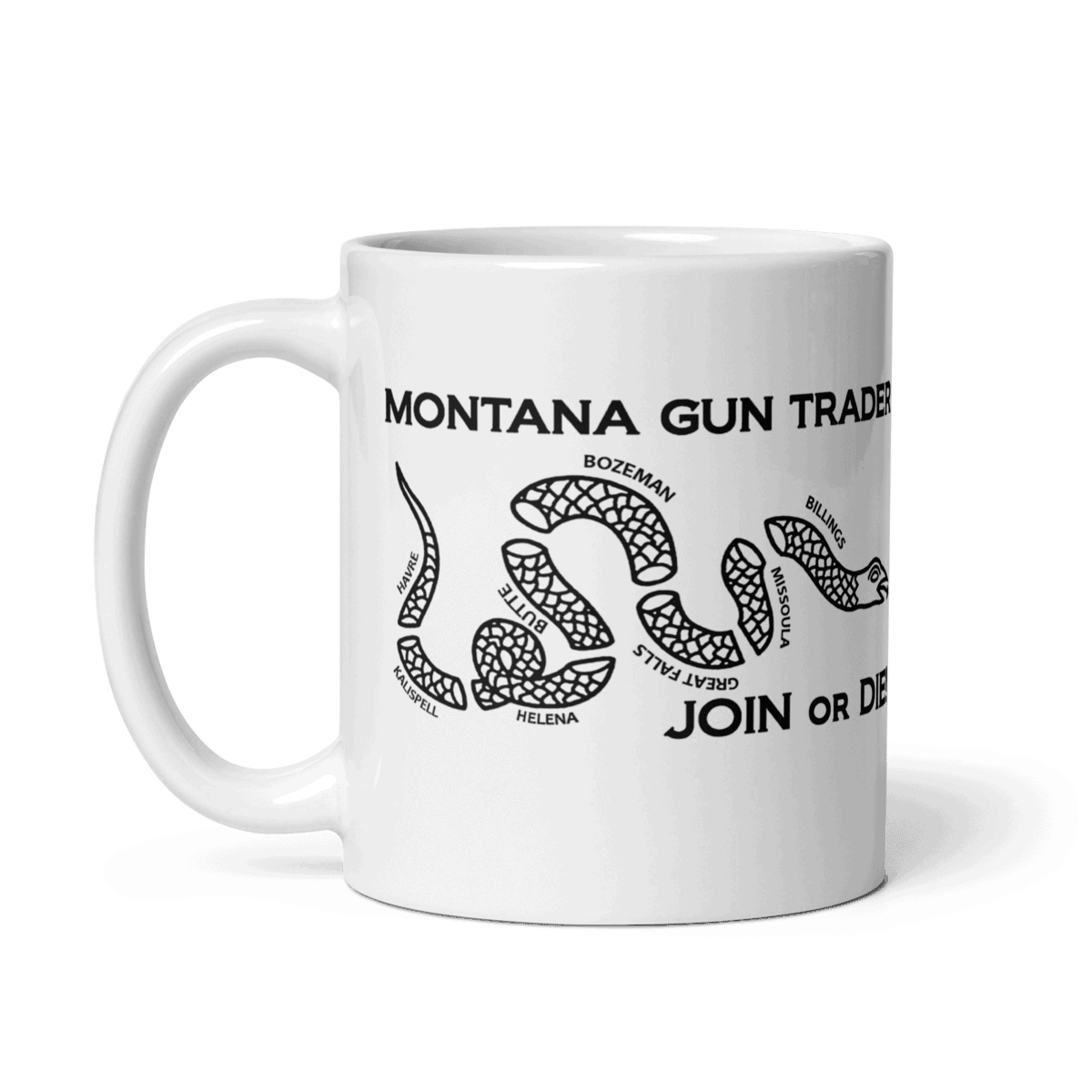 Montana Gun Trader White Glossy Mug - Image 3