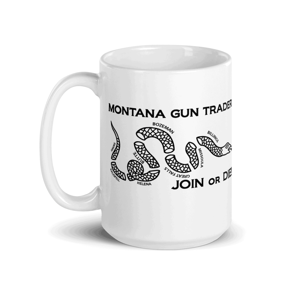 Montana Gun Trader White Glossy Mug - Image 5