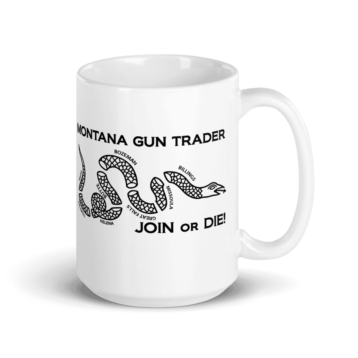Montana Gun Trader White Glossy Mug - Image 4