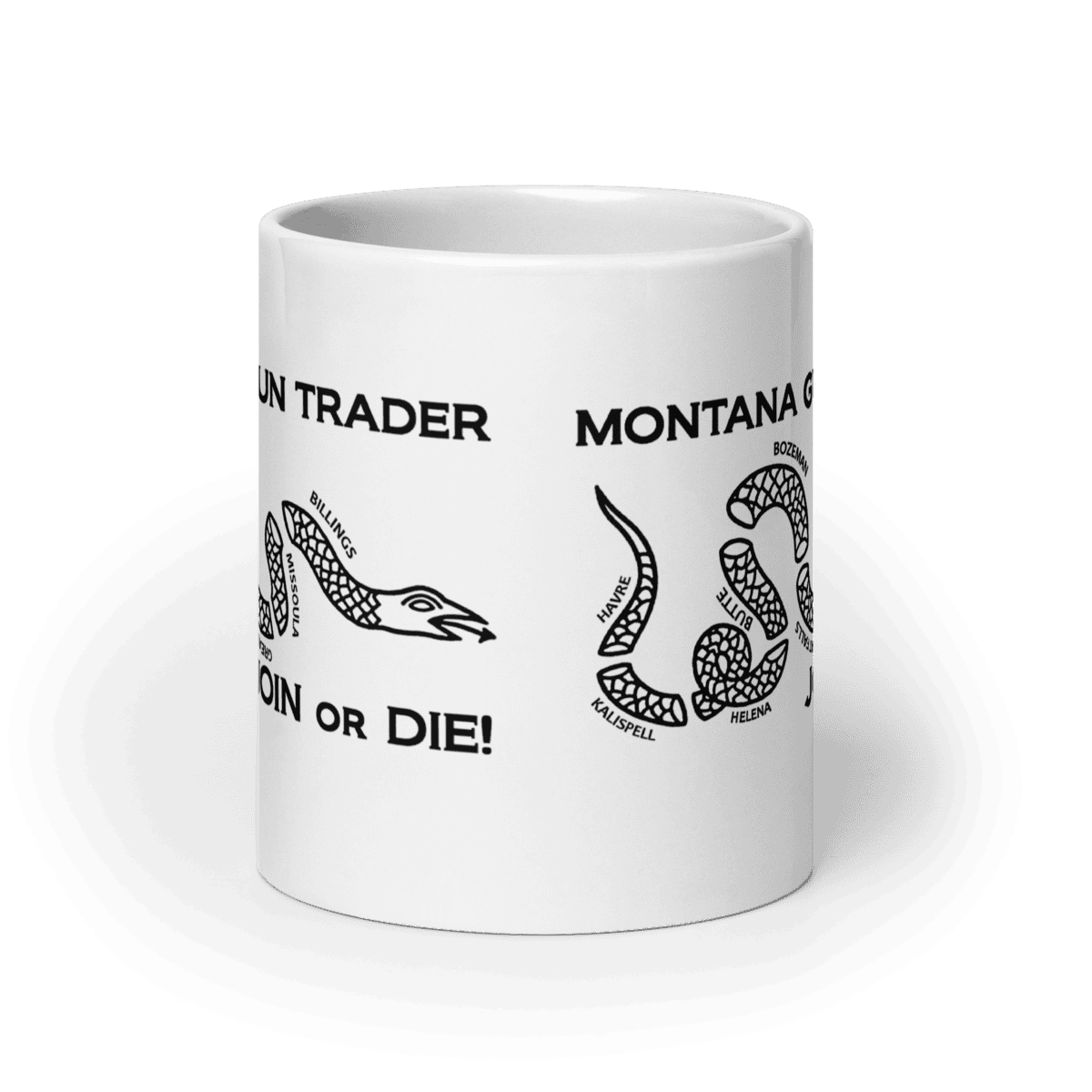 Montana Gun Trader White Glossy Mug - Image 8
